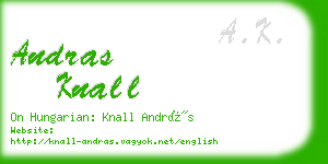 andras knall business card